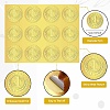34 Sheets Self Adhesive Gold Foil Embossed Stickers DIY-WH0509-011-3