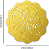 Plastic Self Adhesive Gold Foil Embossed Stickers DIY-WH0211-179-2