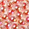 UV Plating Transparent Rainbow Iridescent Acrylic Beads OACR-F004-01E-1