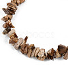 Unisex Chip Natural Picture Jasper Beaded Stretch Bracelets BJEW-S143-29-3