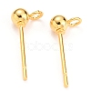 304 Stainless Steel Ball Post Stud Earring Findings X-STAS-Z035-02G-B-1