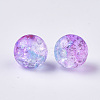 Transparent Crackle Acrylic Beads CACR-N002-10-2