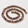 Electroplate Glass Beads Strands GR7X10MMY-C-3
