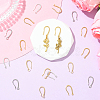 40Pcs 4 Colors Long-Lasting Plated Brass Ear Wire KK-SC0006-51-5