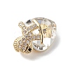 Real 18K Gold Plated Rack Plating Brass Micro Pave Clear Cubic Zirconia Pendants KK-C015-09G-15-2