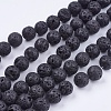 Natural Lava Rock Bead Strands G-R193-18-14mm-1