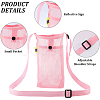 2Pcs 2 Colors Polyester Plastic Water Bottle Mesh Pouches AJEW-CN0004-37C-5
