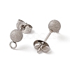 Non-Tarnish 304 Stainless Steel Stud Earring Findings STAS-E179-05C-P-2