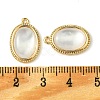 Brass Pave Shell Pendants KK-M277-06A-G-3
