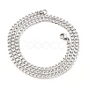 Non-Tarnish Men's 201 Stainless Steel Cuban Chain Necklace NJEW-R257-001A-P-1