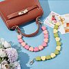 Gorgecraft 2Pcs 2 Colors Heart Acrylic Bead Bag Straps DIY-GF0006-68-6