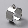 304 Stainless Steel Open Cuff Finger Ring Components STAS-WH0029-40B-P-1