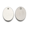 Tarnish Resistant 201 Stainless Steel Oval Stamping Blank Tag Pendants STAS-S031-04-1