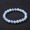 Opal Round Beaded Stretch Bracelets BJEW-F203-01-6