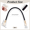 Imitation Leather Braided Round Cord Bag Handles with Zinc Alloy Clasps FIND-WH0126-941A-01-2