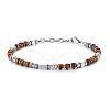 Adjustable 304 Stainless Steel Gemstone Beaded Bracelets FS-WG23DE2-02-1