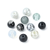 375Pcs 15 Style Imitation Jade & Pearl & Baking Paint Glass Beads GLAA-FS0001-34-2