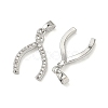 Brass Micro Pave Clear Cubic Zirconia Pendants KK-H254-13P-2