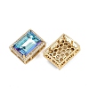 Brass Micro Pave Cubic Zirconia Multi-Strand Links KK-B150-28G-02-2