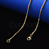 PVD Vacuum Plating 304 Stainless Steel Round Snake Chain Necklace NJEW-S420-009A-G-1