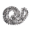 Electroplate Transparent Glass Beads Strands EGLA-N017-06-A06-2