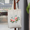 DIY Peony Pattern Tote Bag Embroidery Kit PW22121381254-1