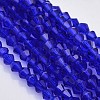 Faceted Bicone Glass Beads Strands EGLA-P017-3mm-08-1