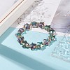 Glass Star Beaded Stretch Bracelet for Women BJEW-JB08273-5