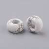 Natural Howlite European Beads G-G740-14x8mm-07-2