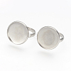 Tarnish Resistant Adjustable 304 Stainless Steel Finger Rings Components STAS-L193-P-18mm-1