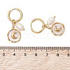 2 Pairs 2 Styles 304 Stainless Steel & Natural Shell Hoop Earrings EJEW-JE06946-5