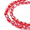 Electroplate Glass Beads Strands X-EGLA-R008-6x4mm-9-3