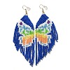 Brass Boho Chandelier Earrings EJEW-D105-01E-2