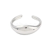 Non-Tarnish 304 Stainless Steel Open Cuff Rings for Women RJEW-C095-07P-2