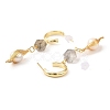 Brass Wire Wrap Half Hoop Earrings EJEW-K252-02G-2