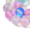 Electroplated Synthetic Moonstone Beads Strands G-C131-B01-02-3
