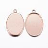 304 Stainless Steel Pendant Cabochon Settings STAS-H378-06-3