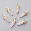 Natural Rose Quartz Double Terminated Pointed Pendants G-G902-B22-2