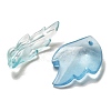 Transparent Frosted Acrylic Beads OACR-H039-06-2