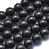 Natural Shungite Beads Strands G-M353-A04-8mm-1