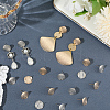 40Pcs 2 Colors Brass Stud Earrings Findings KK-SC0006-86-3