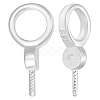 10Pcs 925 Sterling Silver Screw Eye Peg Bails STER-BBC0008-51P-1