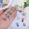 28Pcs 14 Style Electroplate Glass Pendants FIND-CA0007-83-3