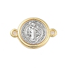 Rack Plating Religion Brass Connector Charms X-KK-B097-02G-2
