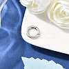 1Pc 925 Sterling Silver Spring Gate Rings STER-BBC0008-71-4