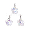 AB Color Plated Glass Pendants PALLOY-JF04596-02-1