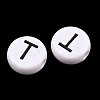 Opaque White Acrylic European Beads AC-CBA3BDD-01T-2