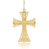 Golden Plated Alloy Cross Big Pendants ALRI-J026-21G-2