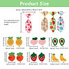Fruit Theme Polyester Pet Ties & Crochet Appliques Sets AJEW-CA0003-85-2