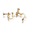 Rack Plated Brass Screw Clip-on Earring Findings LS-KK-P169-04G-2